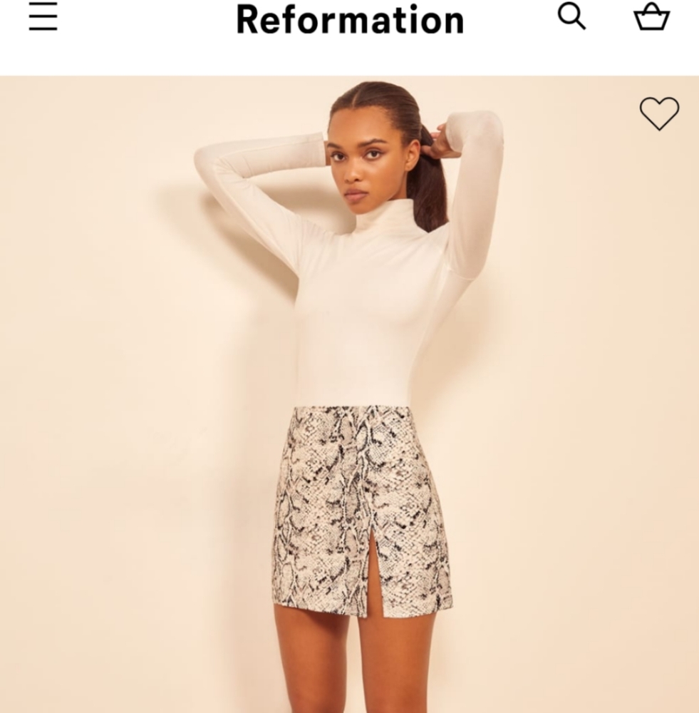 Reformation Robbie silk skirt